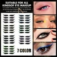 thumbnail image 2 of Happydeer 4 Pairs False Eyelashes Reusable 2 in 1 Eyelash Artificial Fiber Instant Winged Outline Glitter Eyeliner Stickers for Women, 2 of 13