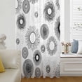 thumbnail image 6 of Geometric Black Sheer Curtains 72 Inches Long, Abstract Grey White Boho Circle Dot Light Filering Curtains, Breathable Simi Curtain Privacy Drapes for Living Room Bedroom Lightweight Window Treatment, 6 of 9