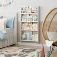 thumbnail image 4 of Kids Bookshelf, Wall Mount 4-Tier Book Shelf Organizer for Toys and Books, Toy Storage Bookshelf in Bedroom, Living Room and Nursery, White, 4 of 9