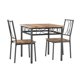thumbnail image 2 of QinaQin Juego de comedor rústico de 3 piezas, mesa de metal y madera con 2 sillas tapizadas, ideal para espacios pequeños o departamentos, 2 of 8