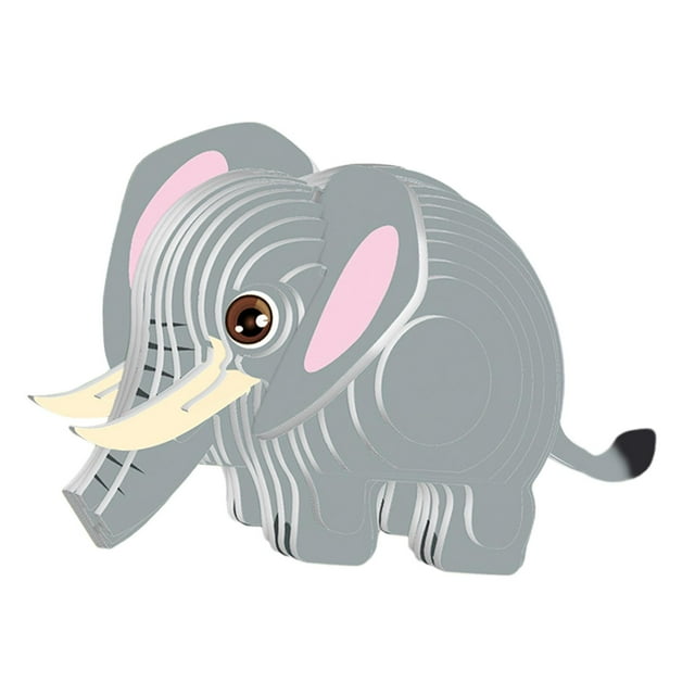 Rompecabezas de manualidades de papel 3D con forma de rompecabezas a juego, rompecabezas de animales Montessori de dibujos animados para formas de coordinación de jardín de infantes