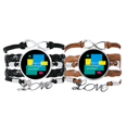 thumbnail image 1 of Nothing Is True Everything Is Pertted Bracelet Hand Strap Leather Rope Wristband Double Set, 1 of 3