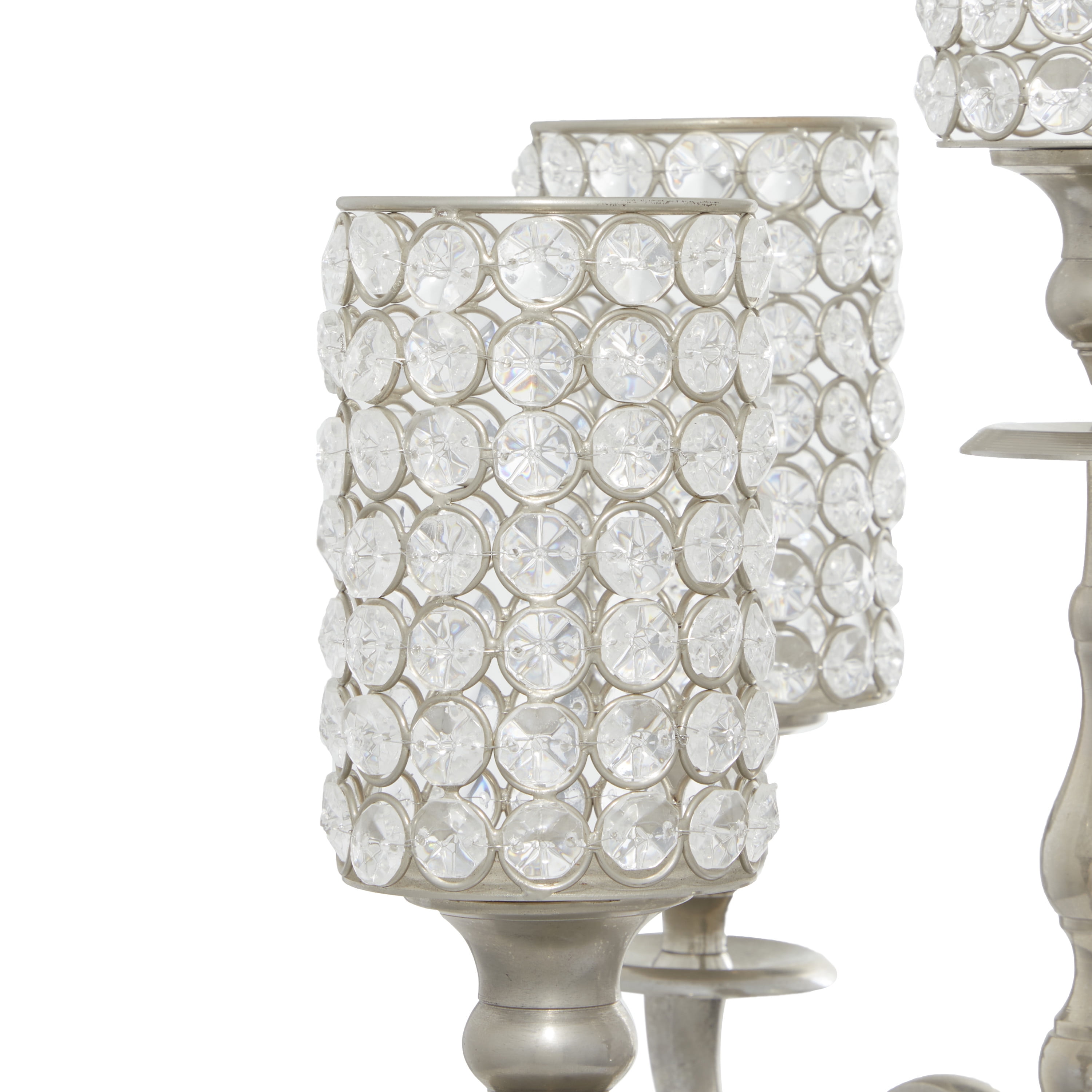 DecMode 5 Holder Silver Aluminum Candelabra