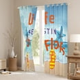 thumbnail image 3 of Feelyou Yellow Beach Slippers Curtains (2, 42x63), Flip Flops Starfish Window Curtains, 3 of 6