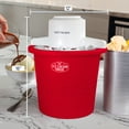 thumbnail image 5 of Nostalgia 4 qt. Ice Cream Machine, Electric Ice Cream Maker with Transparent Lid, Red, 5 of 9