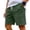 Dark Green #007, variant on Men's Waffle Knit Casual Shorts Drawstring Elastic Waist Shorts with Side Pockets, L