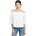 thumbnail image 2 of Jack Women's by BB Dakota Eyelet You Know Top, Off White, Small, 2 of 6