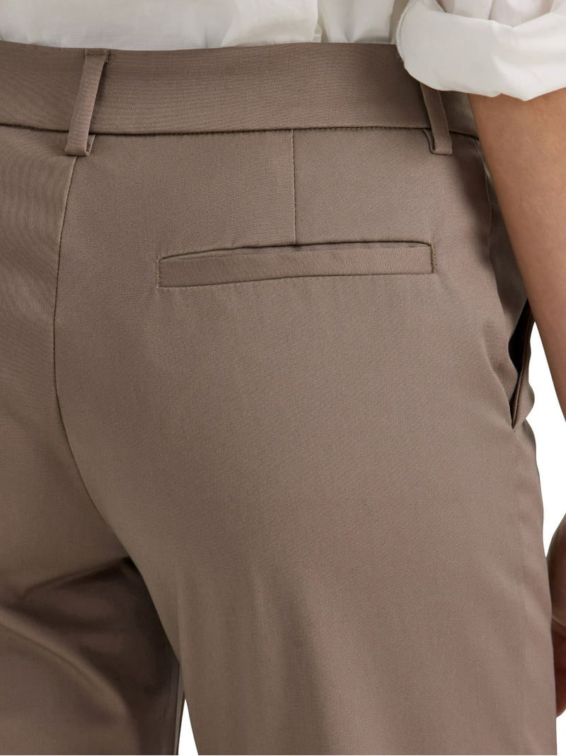 ◆ojos◆ ie Fluid Bootcut Pant 01 Khaki 24HSi:e-PT01-KK Sateen Mid-Rise Demi Bootcut Pant | Nautica