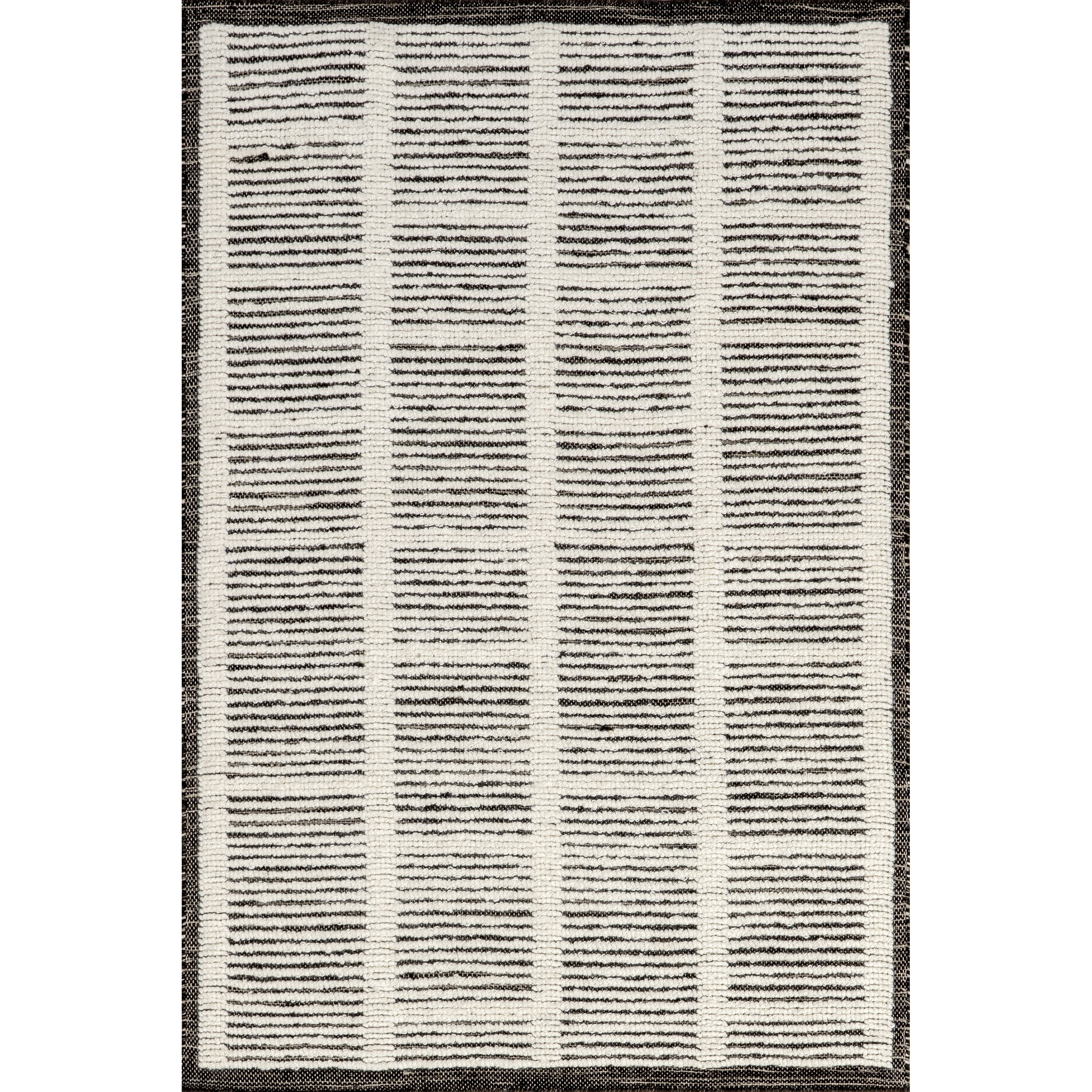 nuLOOM Aemilie Casual Striped Wool Area Rug, 6' x 9', Ivory