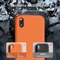 thumbnail image 4 of [3 in 1 for iPhone Xr Case, with 2 Pack Screen Protector, Liquid Silicone Slim Shockproof Protective Phone Case 6.1 inch [Microfiber Lining] (Orange)…, 4 of 12