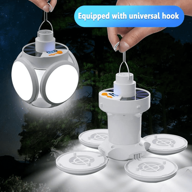 FAMKIT Solar Lantern, Rechargeable & Collapsible, LED Lights
