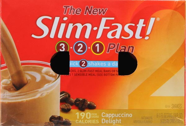 Slim-Fast Shake 3-2-1 Cappuccino Delight 6pk
