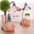 thumbnail image 5 of Resin Pig Night Lamp, 2PC Cute Sleeping Pig Figurines with LED Light for Home Desk Decor, 5 of 5
