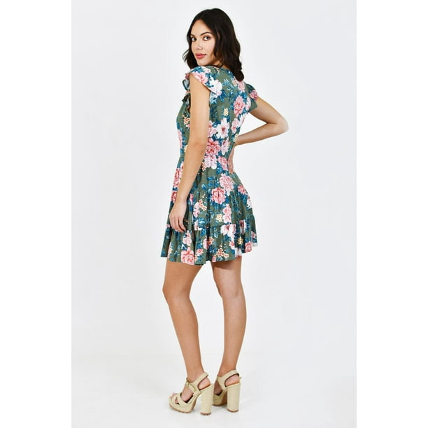 Vestido Floreado Outfit Con Vestido Corto Y Botas Vestido Floreado