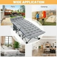 thumbnail image 3 of Foldable Outdoor Camping Bed, Equipped With A Double-Sided Breathable Mattress - Made Of Grey Oxford Material, With Side Pockets, Suitable For Travel, Family Naps And Outdoor Activities, 3 of 6
