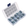 thumbnail image 3 of Speravity Tuerca de clip de metal en forma de U para piezas automotrices con tratamiento de galvanoplastia de zinc azul y blanco Tuerca de zinc Vehículos, repuestos y accesorios Mis M6-50PCS, 3 of 6