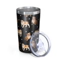 thumbnail image 2 of Bulldog Dog and Footprints 10oz Tumblers Stainless Steel Tumbler with Lid and Straw,Vacuum Insulated Double Wall Travel Tumbler Cups with Cleaning Brush for Coffee, Tea, 2 of 4