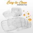 thumbnail image 5 of NutriChef PKFD06 Kitchen Countertop 5 Tray Rack Electric Food Dehydrator Machine, 5 of 8