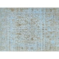 thumbnail image 1 of Ahgly Company Indoor Rectangle Contemporary Jeans Blue Abstract Area Rugs, 2' x 5', 1 of 6