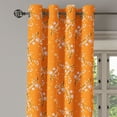 thumbnail image 2 of Ambesonne Floral Grommet Curtain, Cherry Tree Blossoms, 50" x 84", Orange White Brown, 2 of 6