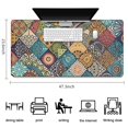 thumbnail image 5 of Long Mouse Pads for Desk,Multicolor Ethnic Geometric Pattern Desk Mats on Top Of Desks, Desk Mouse Pad Extra Large with 3mm Non-Slip Base and Stitched Edge for Gaming,Office,Work,Home 47.3"x23.6", 5 of 6