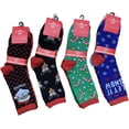 thumbnail image 6 of Yacht & Smith Womens Christmas Socks, Novelty Holiday Socks, Fun Colorful Festive, Crew, Slipper Socks, 9-11, 6 of 8