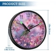 thumbnail image 3 of Voice Activated Clock with Glow Light 12 Inch Large Silent Wall Clock Battery Operated for Home Decor Beautiful Pink Hummingbird, 3 of 8