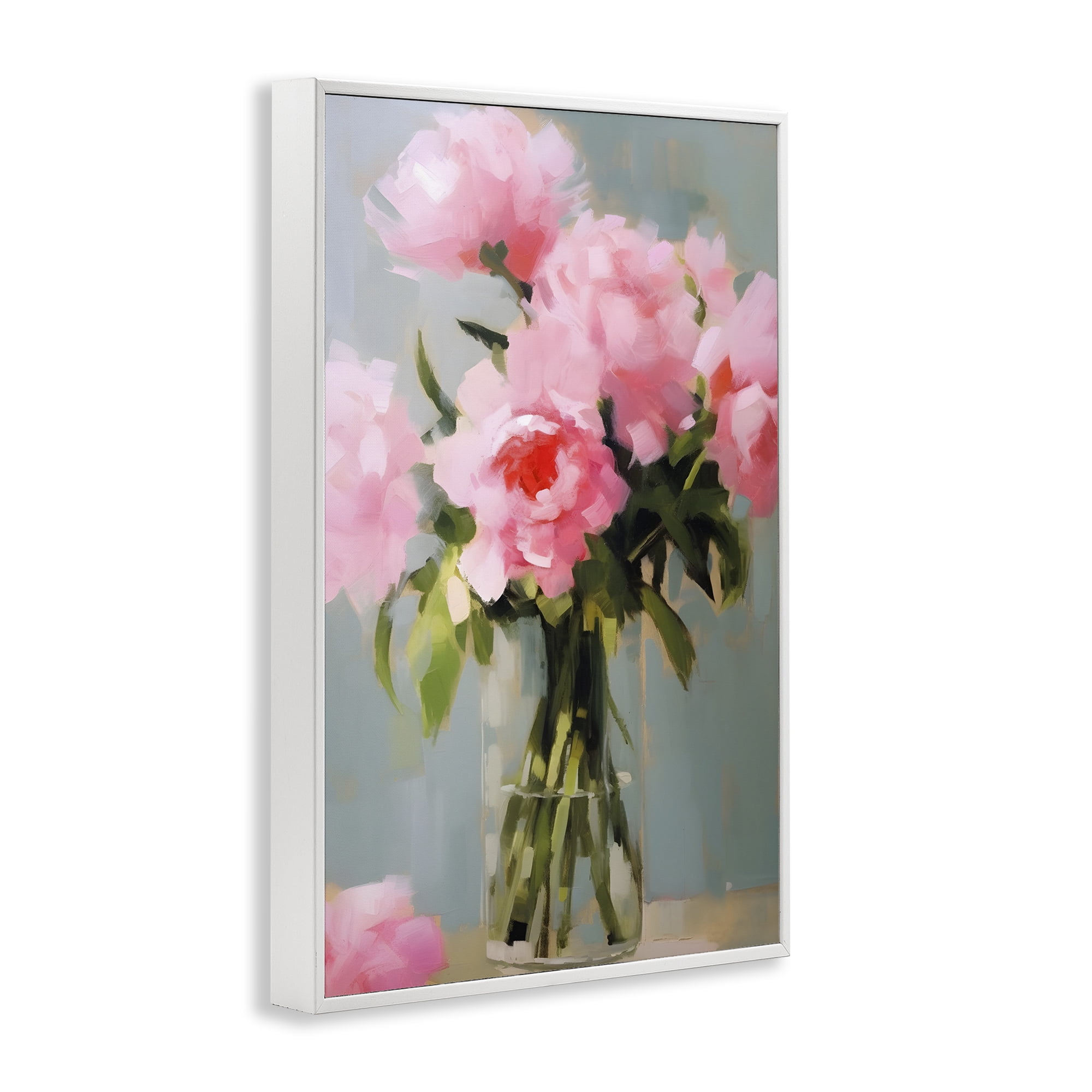 Stupell Industries Confetti Roses Bouquet Botanical & Floral Painting White Framed Art Print Wall Art, 16 x 24