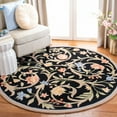 thumbnail image 2 of SAFAVIEH Chelsea Baxter Bordered Wool Area Rug, Black, 7'6" x 9'6" Oval, 2 of 11