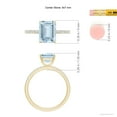 thumbnail image 4 of Angara Natural 2 Ct. Aquamarine with Diamond Classic Ring in 14K Yellow Gold for Women (Ring Size: 11.5), 4 of 9