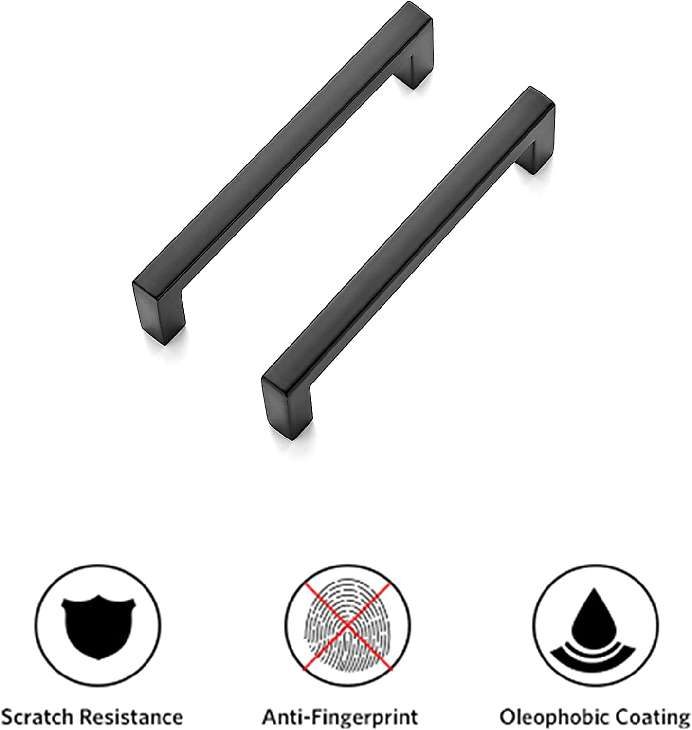 30 Pack Solid 3 Inch Center to Center Slim Square Bar Drawer Handles Kitchen Cabinet Handles Black Drawer Pulls Kitchen Cabinet Hardware Matte Black Dresser Pulls for Cupboard