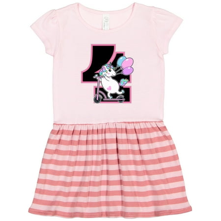 

Inktastic 4th Birthday Unicorn Party Girls Gift Toddler Girl Dress