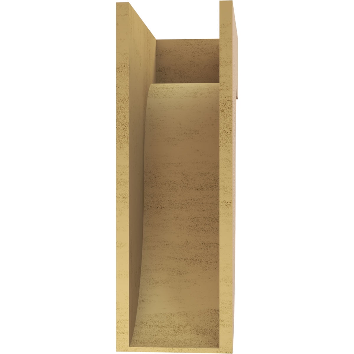 9"W x 18"D x 27"H Classic Del Monte Rough Cedar Woodgrain TimberThane Corbel, Primed Tan