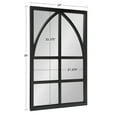 thumbnail image 5 of Kate and Laurel Hogan Modern Wooden Framed Rectangular Wall Mirror with Arch Overlay Detail, Black 24x36, 5 of 7