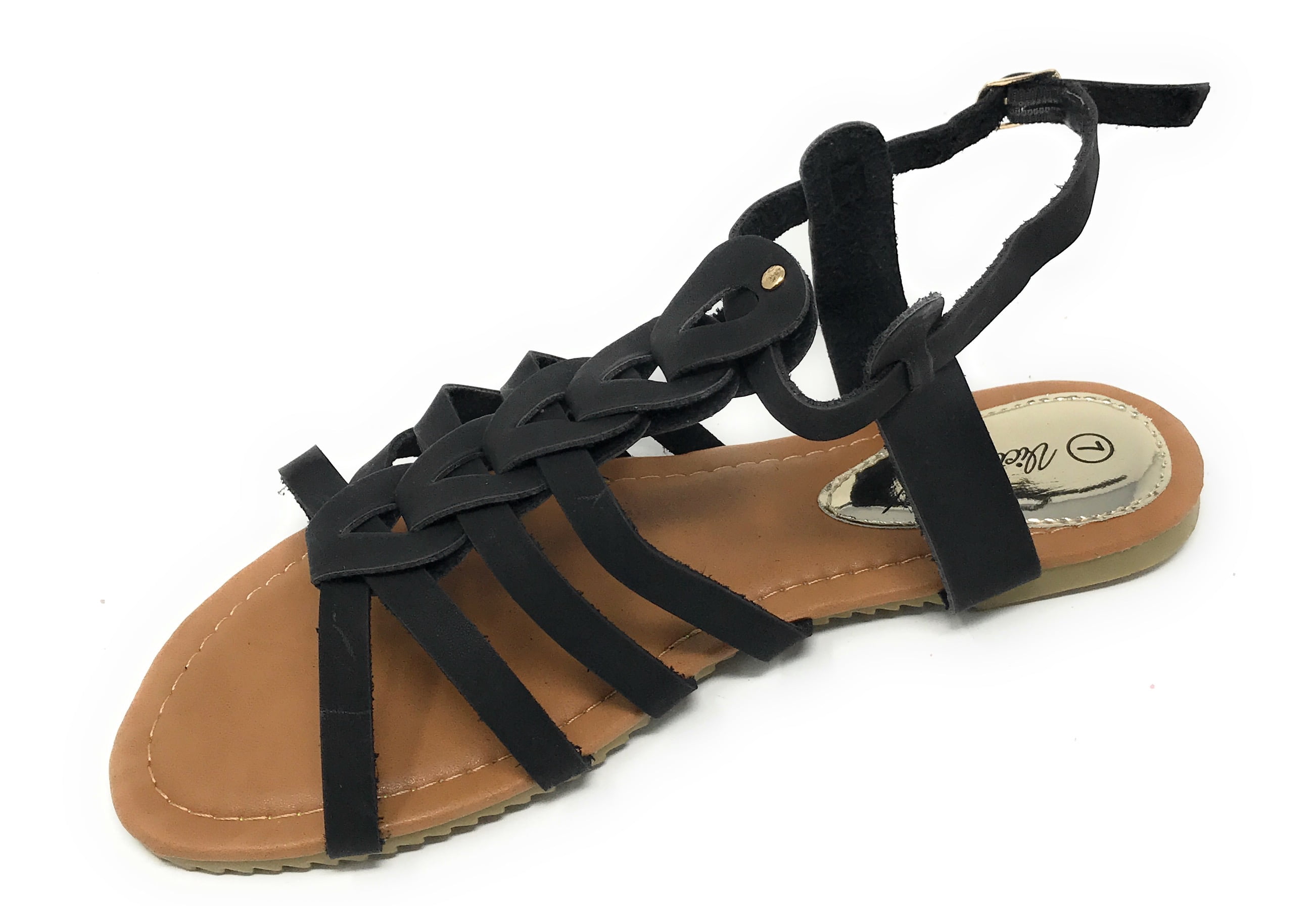 Victoria K Women's Gladiator Multi Loops Braid Sandals