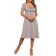 thumbnail image 2 of Vestido de mujer con fruncido, escote cuadrado, dobladillo con volantes y estampado floral S Púrpura Polvoriento, 2 of 6