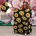 thumbnail image 4 of Black Yellow Sunflower Pattern Luggage Cover Fashion Suitcase Cover Baggage Covers Fit 25-28 Inch Luggage (Go Travel), 4 of 5