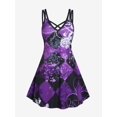 thumbnail image 1 of Vestido Talla Extra Estampado Moño Rosegal Vestidos casuales de talla grande, 1 of 5