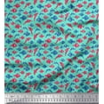 thumbnail image 1 of Soimoi Cotton Voile Fabric Fish Shirting Printed Craft Fabric by The Yard 42 Inch Wide, 1 of 1