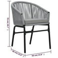 thumbnail image 2 of vidaXL Garden Chairs 2 pcs Anthracite PVC Rattan, 48137, 2 of 9