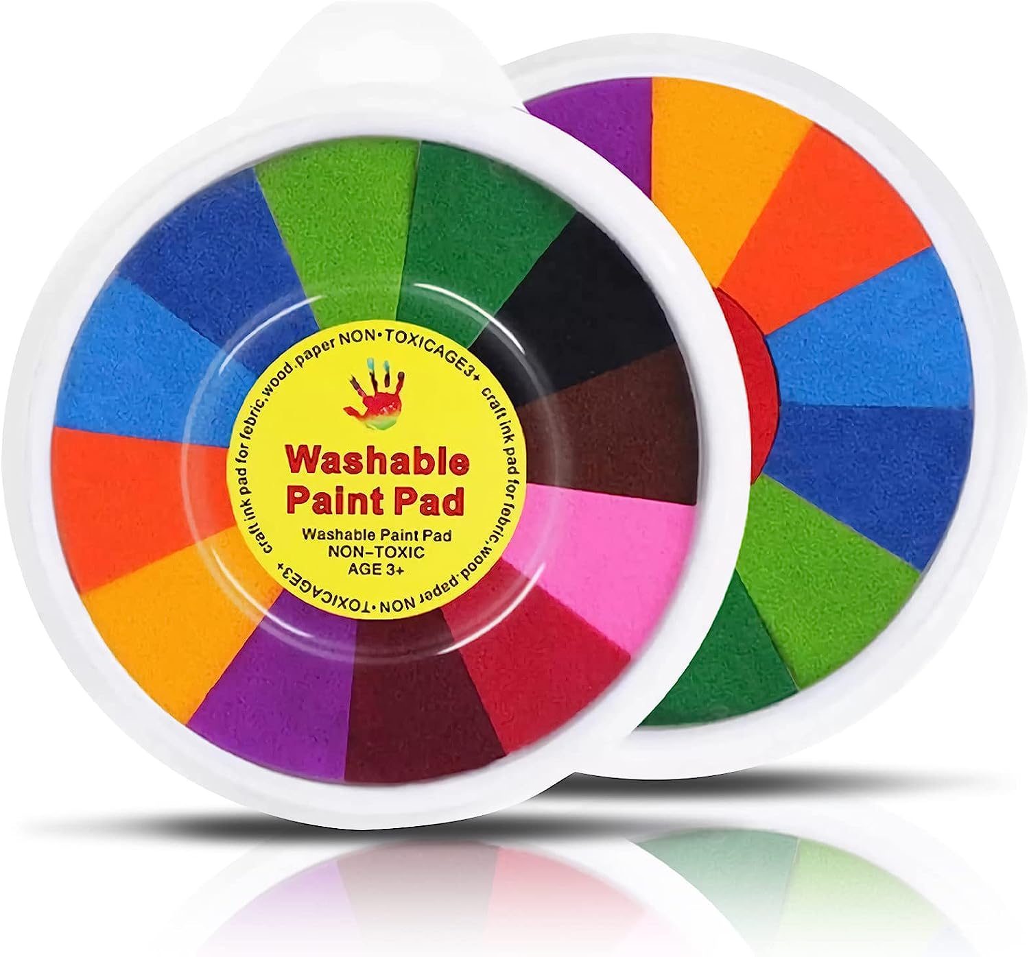 Colorful Ink Pads, 13 Colors Washable Fingerprint Ink Pads, Ink Pads for  Kids Washable,Non-Toxic and Child-Safe Ink Stamp Pad for Kids Rubber Stamp  Crafting Paper Wood Fabric Scrapbook(2 Pack) 