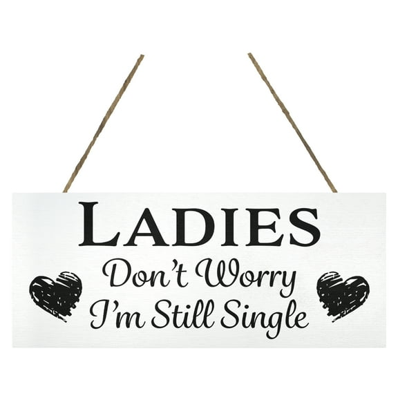 JennyGems Funny Wedding Signs for Ring Bearer Ladies Don't Worry I'm Still Single Ring Bearer Signs for Wedding Decor, Wedding Decorations Ring Bearer Wedding Sign, Wedding Ceremony Decorations White