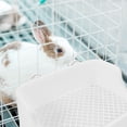 thumbnail image 1 of SEWCHICS Pet Litter Box White Plastic Rectangle Cage Toilet for Rabbits Hamsters Guinea Pigs, 1 of 8