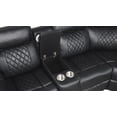 thumbnail image 5 of Lacrose Modern Style Power Recliner Sectional made with wood and metal in Black, 5 of 10