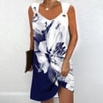thumbnail image 4 of Vestido de Verano para Mujeres, Moda Color Sólido Bolsillo sin Mangas Vestido Casual Cuello en V Hecho de Poliéster Ligero para Primavera Verano, Vestido de Verano Casual, 4 of 5