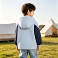 thumbnail image 4 of Mifsaly Boys Windbreaker Jacket Zip Up Hooded Jackets Color Block Windproof Lightweight Outerwear with Zipper Pockets for Fall Outdoor, 4 of 8