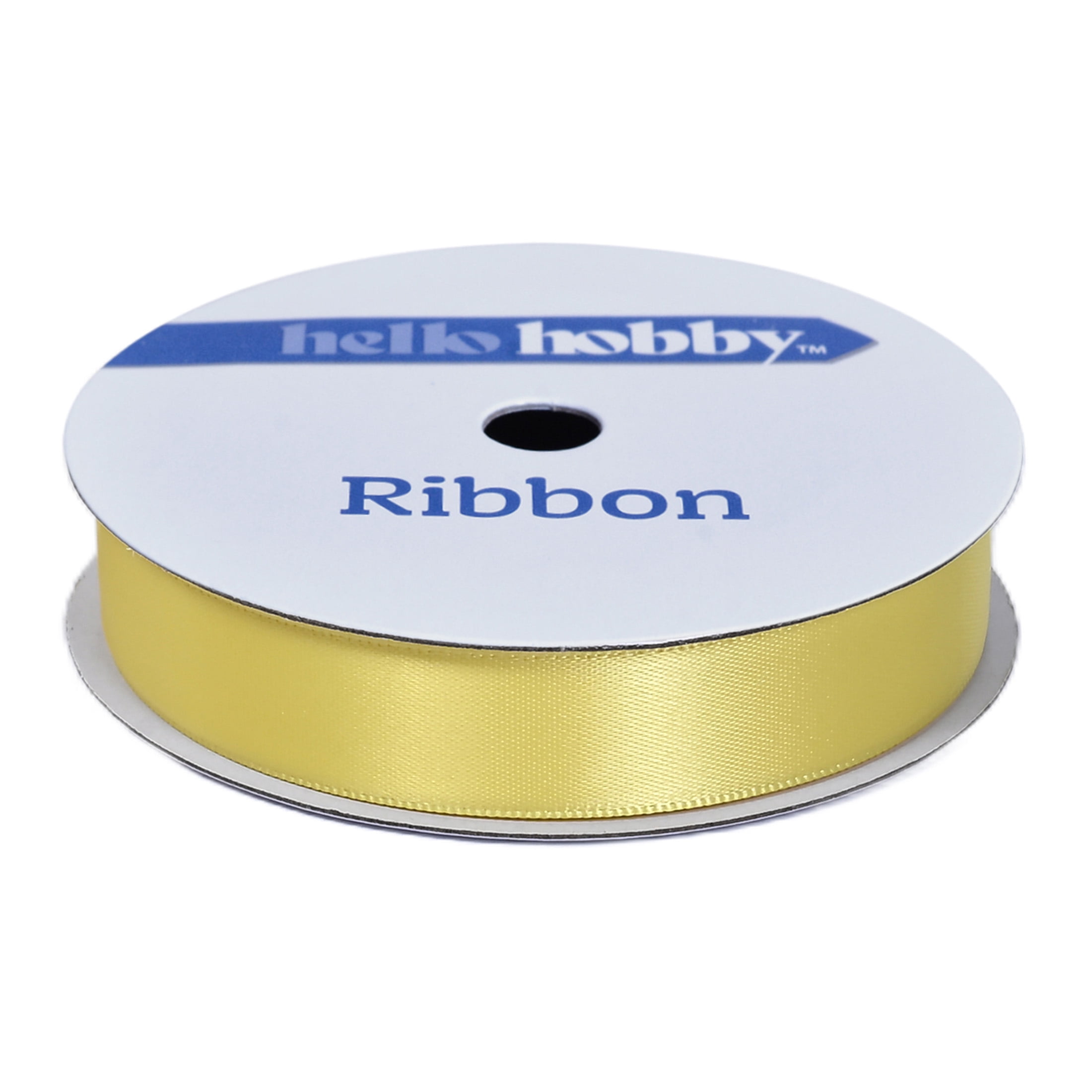 Gwen Studios 5/8 Inch Bright Yellow Satin Ribbon, 6 Yards for Crafting