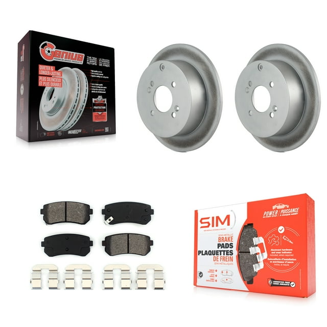 Transit Auto Kit de Rotors de Frein à Disque et Plaquettes Semi-Métalliques pour Voiture 2006-2010 Hyundai Accent Kia Rio5 Rio KGS-101367