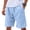 Light Blue -BH09, variant on Nestiefly Men's Linen Shorts Casual Elastic Waist Drawstring Summer Beach Vacation Yoga Golf Shorts with Pockets 2026 Black XL