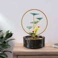 thumbnail image 4 of Large Ceramic Desktop Fountain Decor | 5-Tier Lotus Waterfall + LED Light Ring + Quiet Pump + Free 10 Crystal Stones | Indoor Meditation, Relaxation, Feng Shui Ornament (B Style + Large Size), 4 of 9